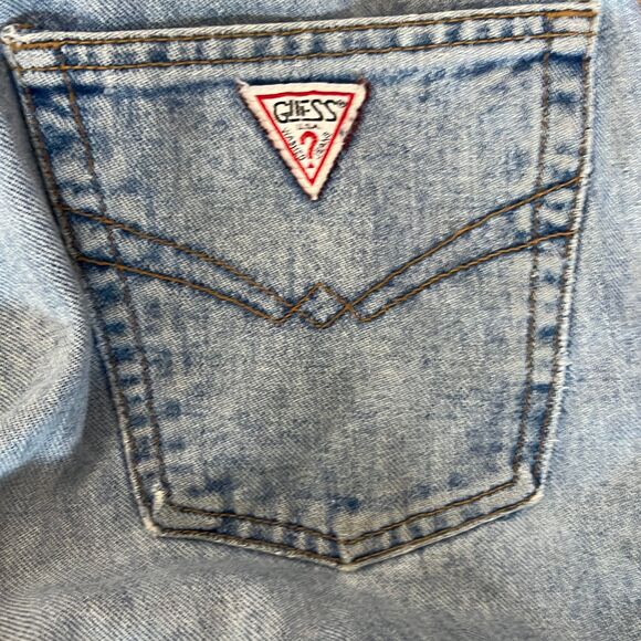 Guess jeans vintage triangle pocket raw hem button fly jeans - Picture 5 of 7